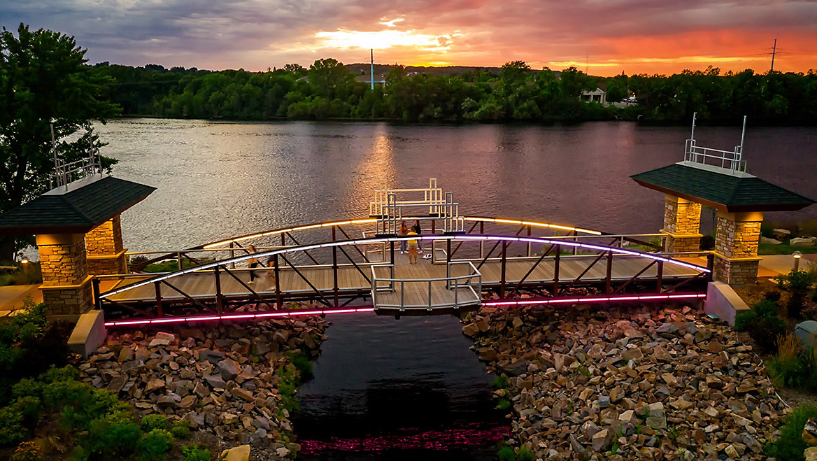 RiverLife’s “wishing bridge.”