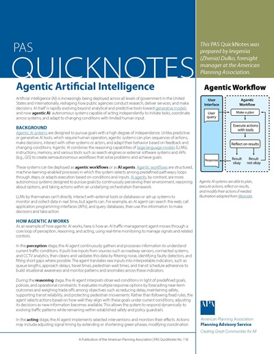Cover of PAS QuickNotes 116: Agentic Artificial Intelligence.