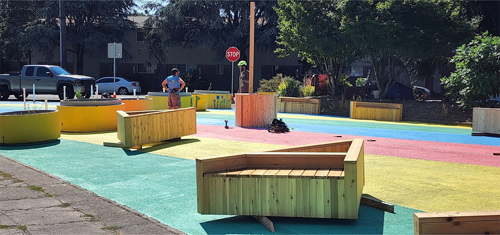 The Arleta Triangle Project nears completion. Photo by FAT Cupcake.