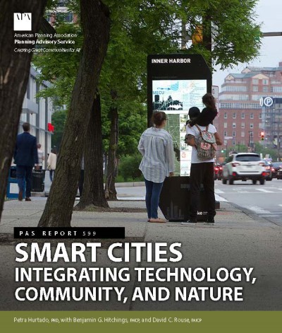Cover of PAS Report 599, Smart Cities: Integrating Technology, Community, and Nature