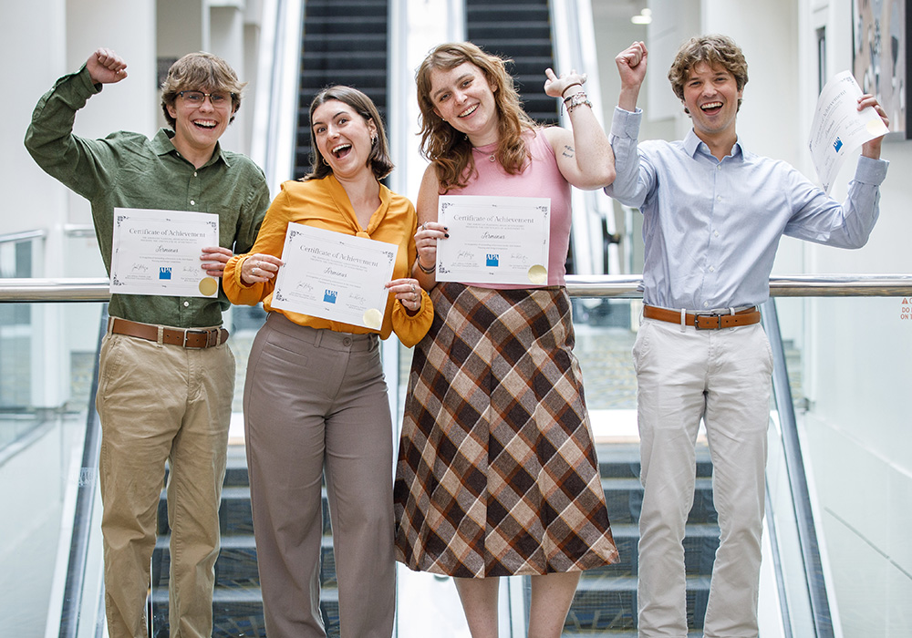The winners of the ninth annual Student Planning and Design Competition were (left to right) Andrew Sarphie, Meryl Pawlick, Emma Uppelschoten, and Nick Lucovsky from Georgia Institute of Technology's School of City and Regional Planning.