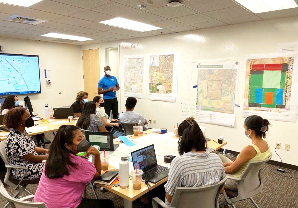 Interns participated in a City Tech Talk. Photo provided by Gary Jakobs.