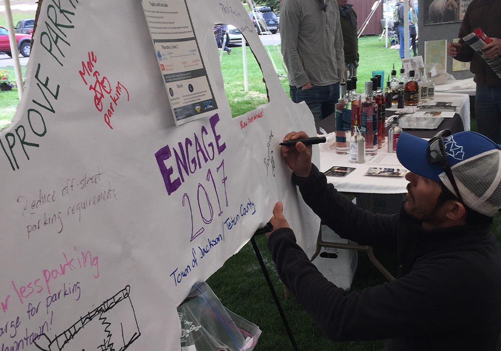 Residents of Jackson and Teton County were invited to share their views about the Engage 2017 plan for housing, parking and natural resources.