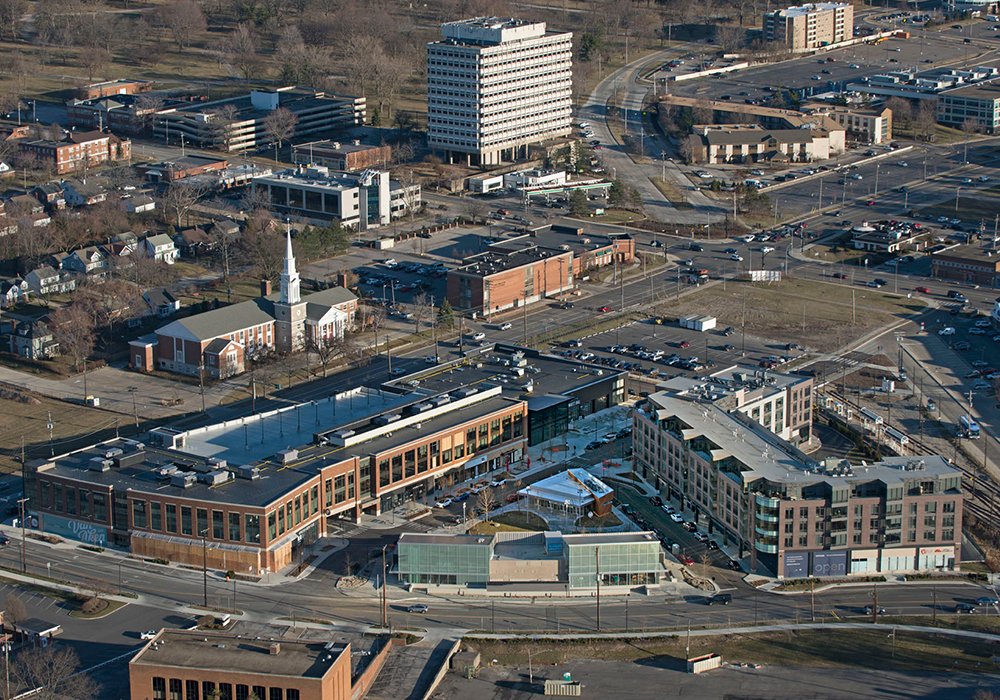 In April 2018, a new vibrant, mixed-use development is under construction in the Van Aken District of downtown Shaker Heights.