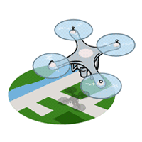 Plenty of other tech developments are poised to change planning practice. Drone technology already is allowing for reliable surveying and real-time mapping of cities. Illustration by Jason Schneider.
