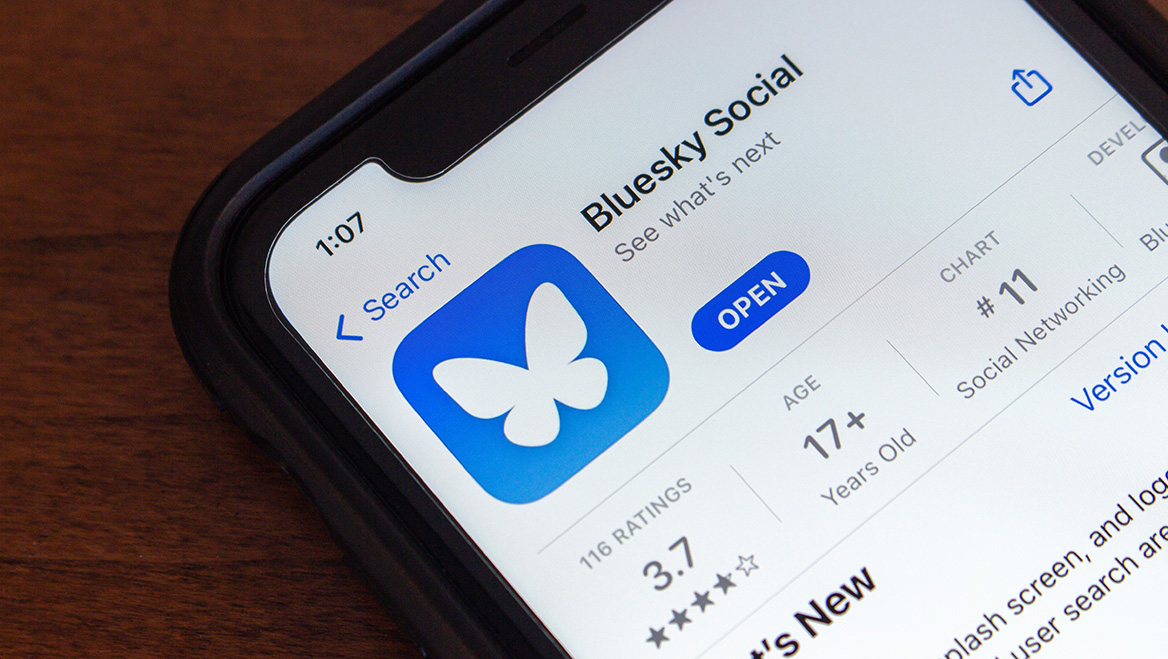 Bluesky doubled its user base in a three-month period from October 2024 to January 2025. Photo by Koshiro K/Shutterstock.