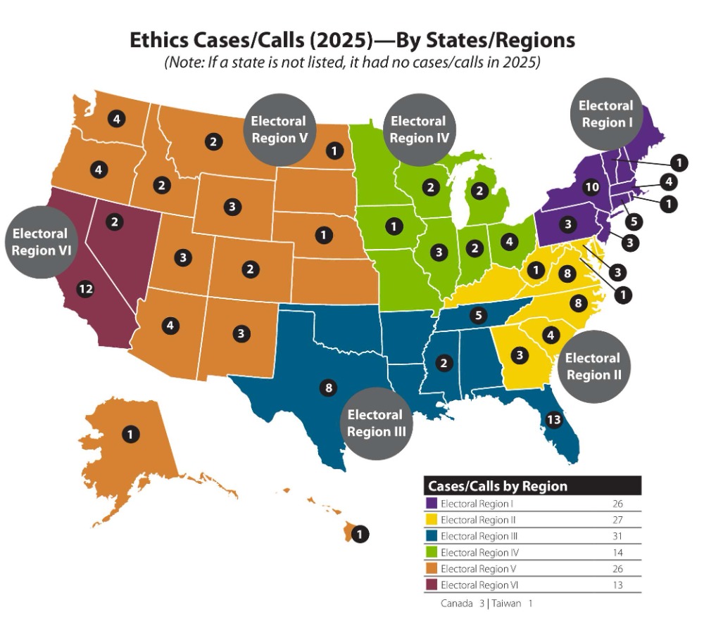 2025 Ethics Cases by Region 2025 Ethics Cases by Region
