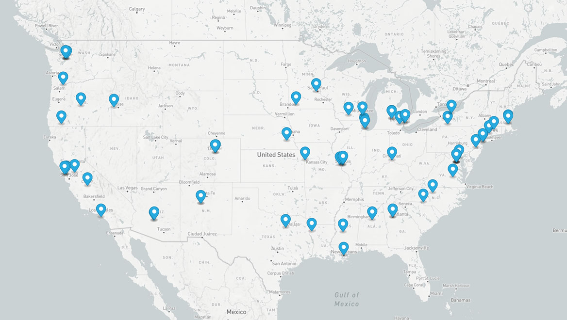This interactive map shares project details that show the Wellbeing Blueprint's principles at work.