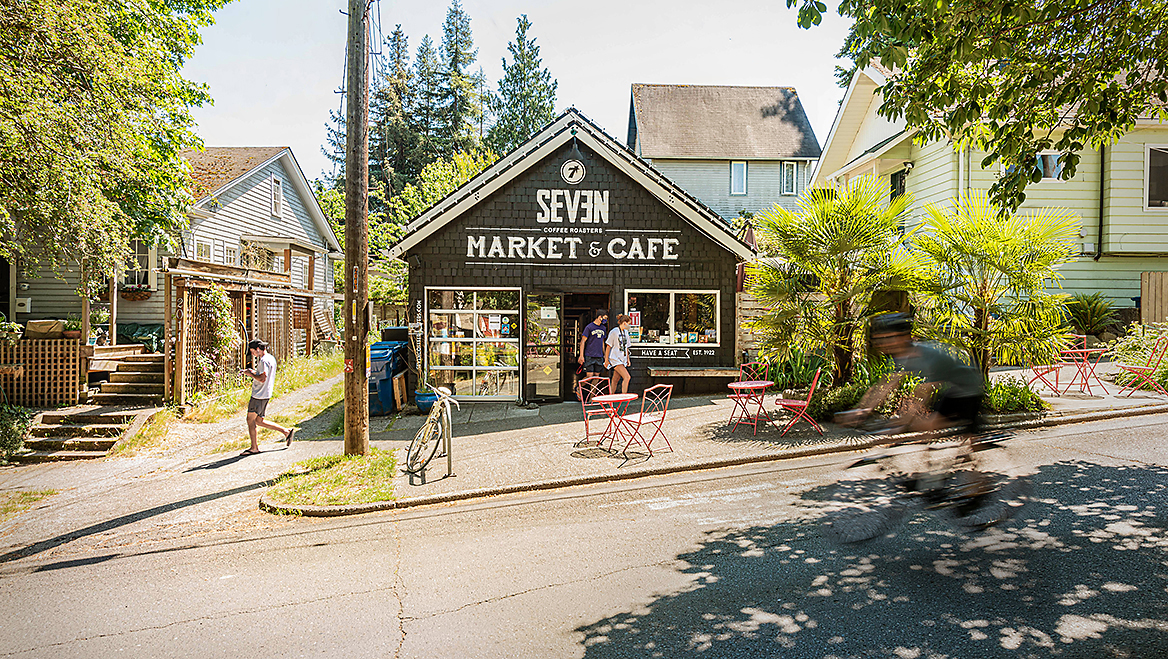 Seven Market & Cafe in Seattle's historic Ravenna neighborhood is the type of corner store that the city is working to bring back. Photo courtesy of Sam Kraft.