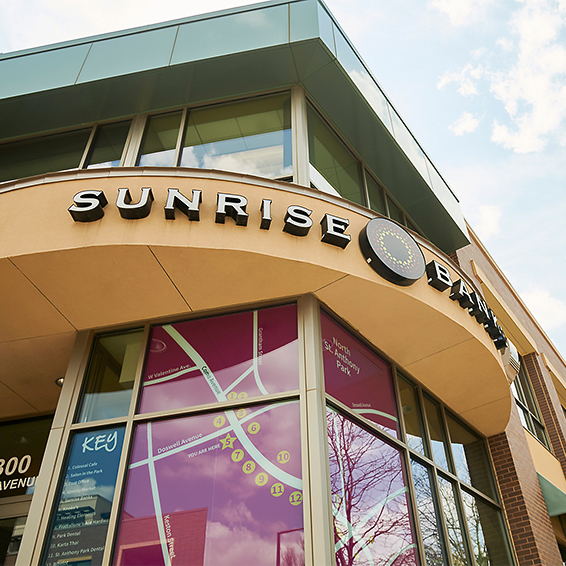 Sunrise Banks, operating since 1916, has allocated NTMC financing for projects along St. Paul's University Avenue corridor, such as a former furniture showroom and warehouse turned mixed-used space, featuring FilmNorth, a community-oriented media arts center. Photo courtesy of D/O Architects; Sunrise Banks.