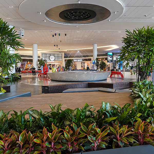 The new Terminal B shopping area.
