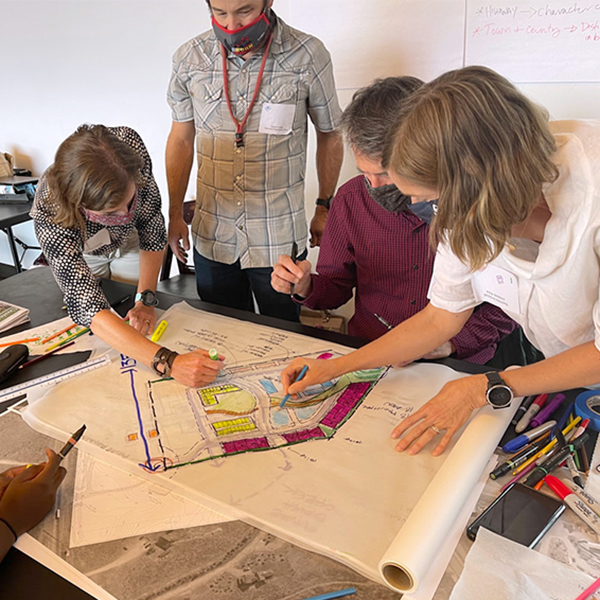 Planning October 2025 A Compass to Save the 'Last Great Ski Town' in Colorado Whetstone Village, an anticipated affordable housing project, hosted a design charette to gather input from community members and housing development experts. Photo by Eric Phillips.