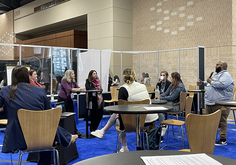 Mandla Moyo shares tips and tricks to help recruit and retain diverse planners in the Career Center at NPC23.