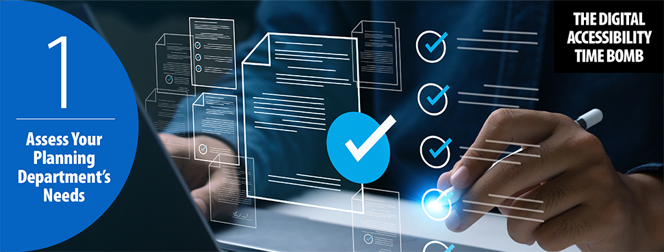 A worker performing digital standards compliance checks.