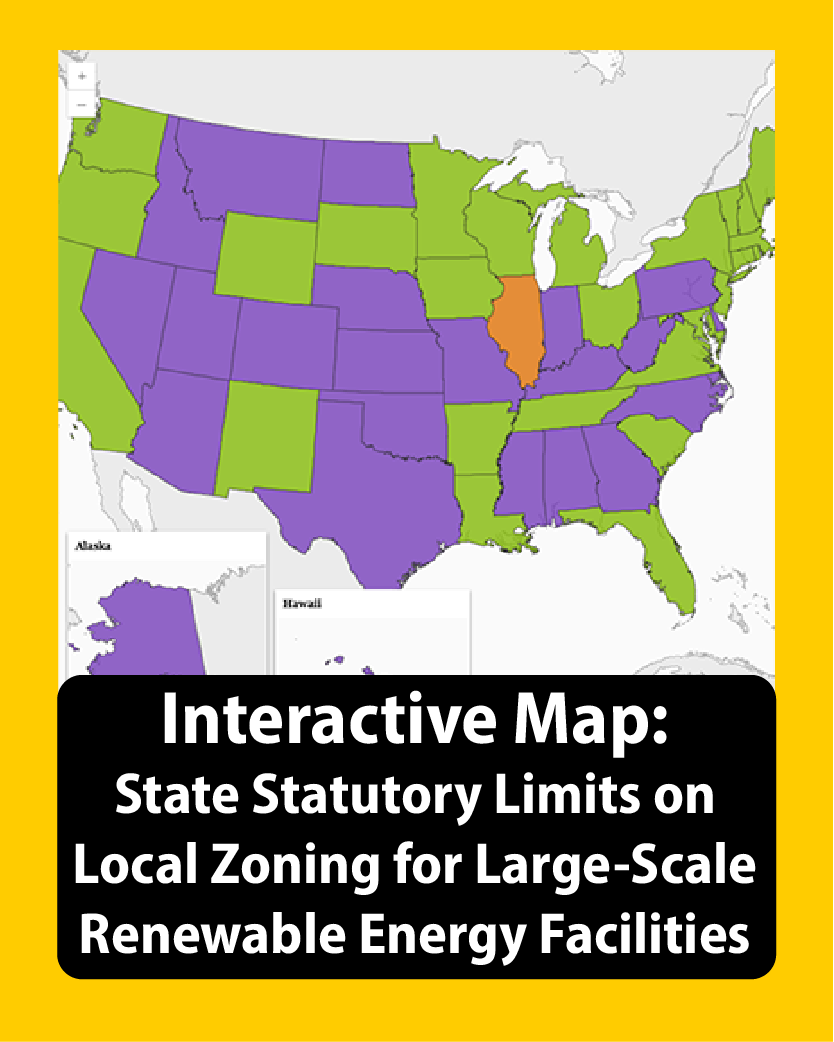 Interactive Map: State Statutory Limits on Local Zoning for Large-Scale Renewable Energy Facilities