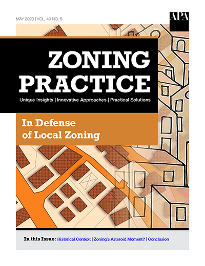 In Defense of Local Zoning.