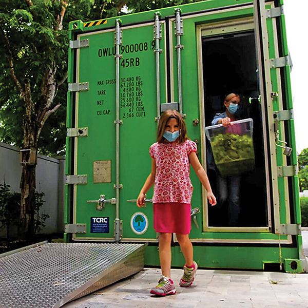 Freight Farms uses modular hydroponic farms to grow food in any climate and environment, including outside a shelter for women and children in Miami.