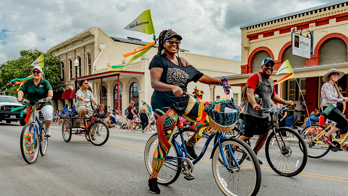 Building on their grid improvements, Bastrop, Texas, used their nationally accredited Main Street Program to revitalize their downtown through commitments of economic vitality and community events such as the Bastrop Homecoming Parade. Source: Bastrop Main Street Program Fiscal Year 2022 Report.