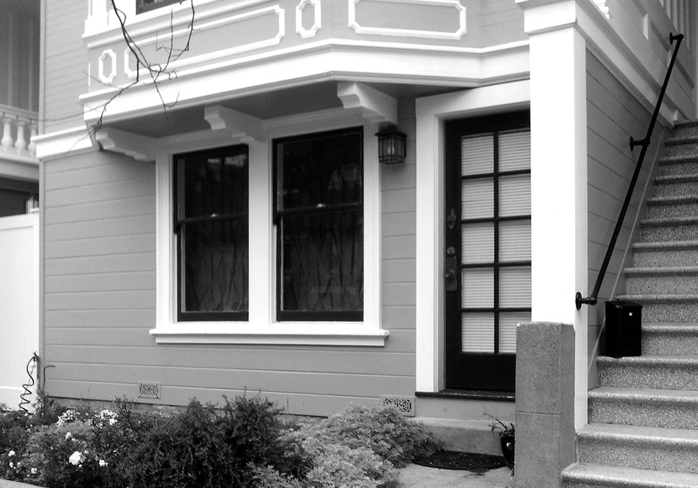 A completed dwelling unit replaces the ground floor basement and garage