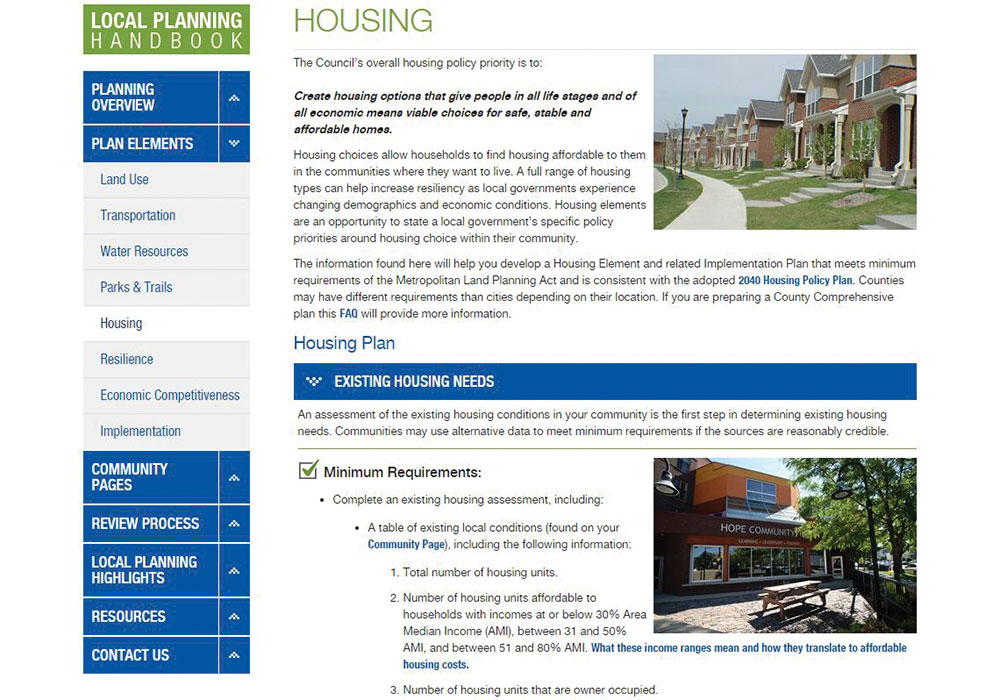 The Local Planning Handbook provides guidance on planning requirements