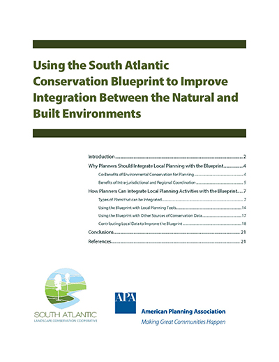 Conservation Blueprint to Improve Integration cover