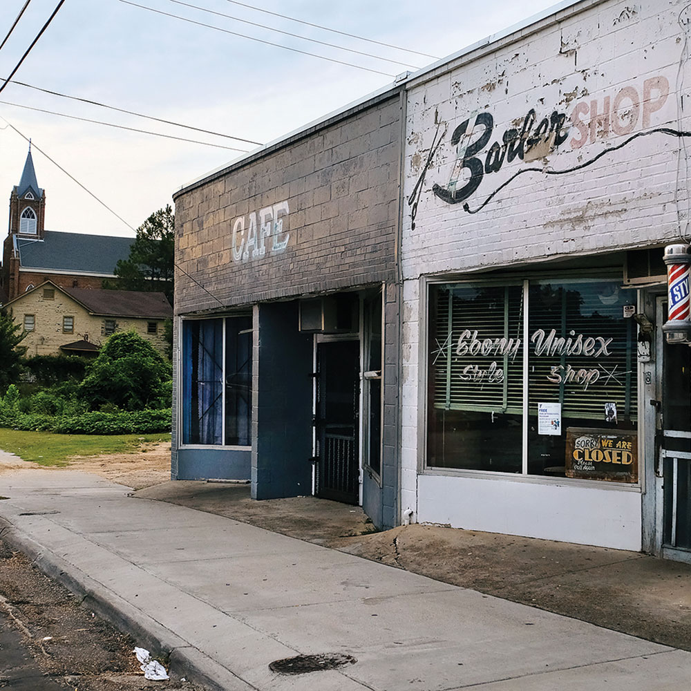 Storefronts in the Triangle District