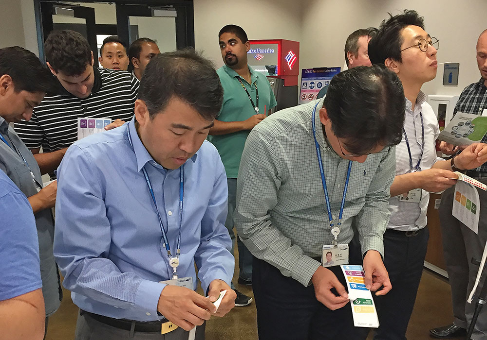 Samsung employees give feedback to Austin transportation planners, who came to their workplace. Photo courtesy City of Austin.