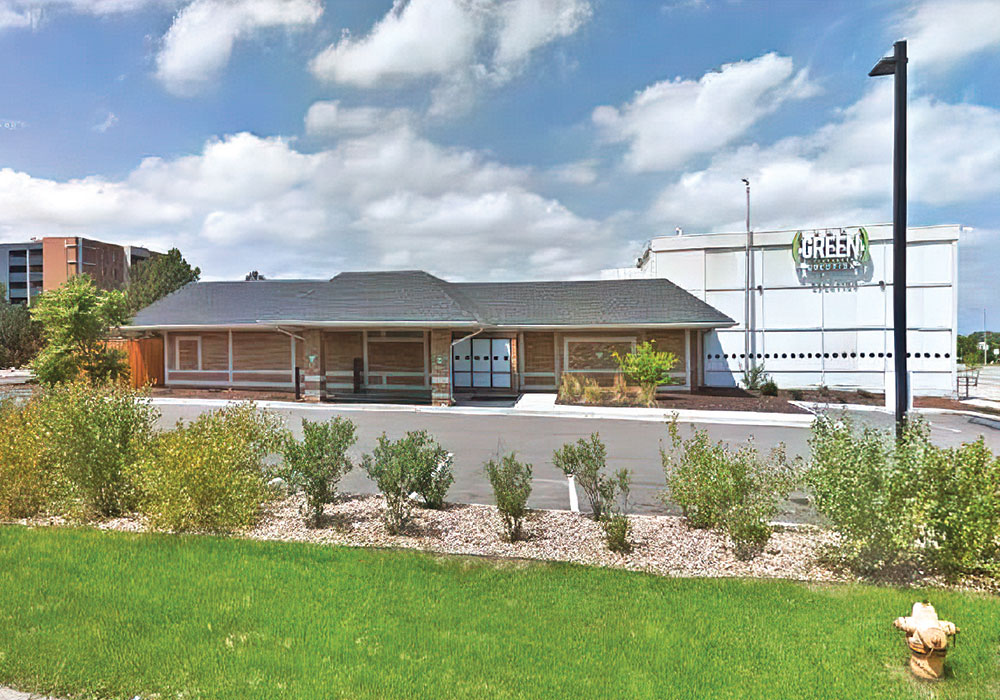 Before and after in Aurora, Colorado: New cannabis businesses have spurred rehab projects in vacant commercial properties, such as this former Taco Bell. Photos Courtesy Aurora Marijuana Enforcement Division.