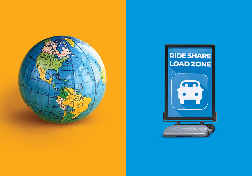 Common types of preemption legislation involve climate change and transportation network companies. Images from iStock/Getty Images Plus and Carterdayne, iStock Unreleased.
