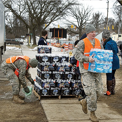 Gov. Snyder announces the end of the free bottled water program in Flint.