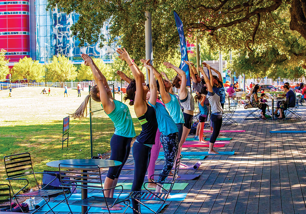 In Houston, resilience doesn’t just mean recovering after a disaster. It means involving all aspects of community life and health. Photos by Jim Wilson/The New York Times and courtesy Discovery Green/Katya Horner.