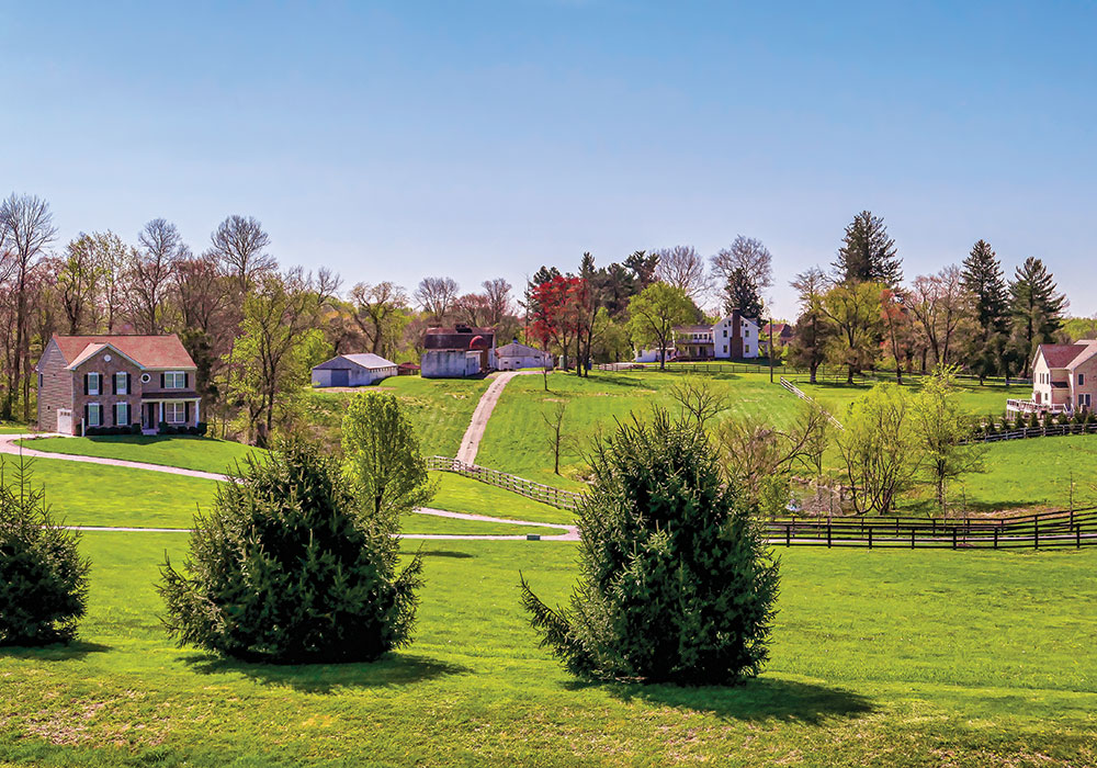 Pockets of Harford County are characterized by rolling hills, older homes and infrastructure, large lots, and farmland. Photo by Kari Nye.