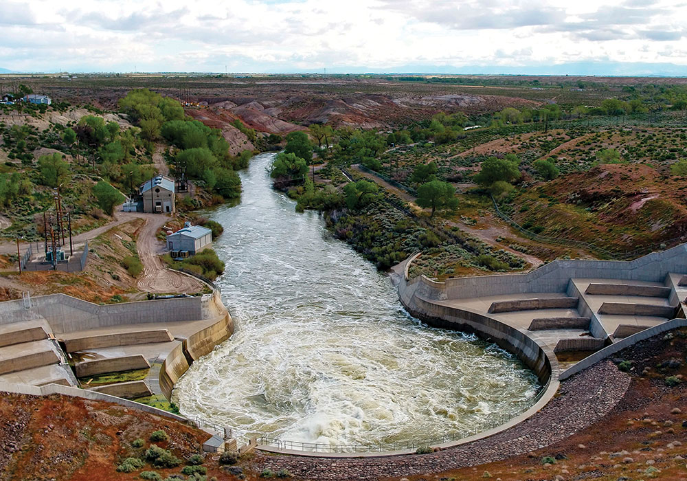 Michael Baker International employed UAVs for the Nevada Department of Transportation to design and install culverts and waterways for the agency's planned release of Lahontan Reservoir floodwater into the desert. Photo courtesy Michael Baker International.