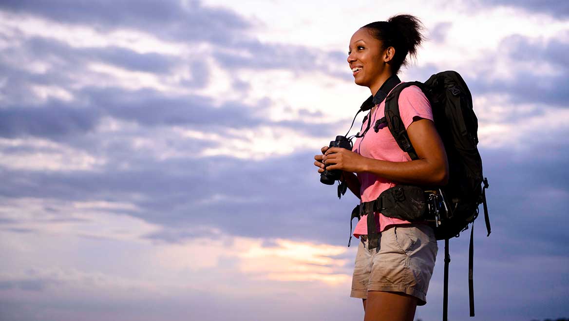 While a graduate student in aviation conservation at Georgia Southern University, Corina Newsome co-organized the first Black Birders Week, a social media campaign that highlights Black people who bird. This year’s event, #BlackBirdersWeek, was held May 30 to June 4. Photo by Katherine Arntzen, Georgia Southern University.