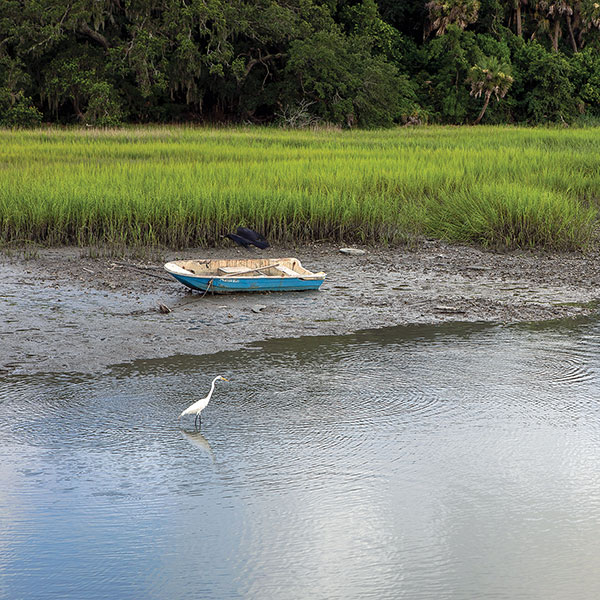A scene from Skull Creek, near the Karl Bowers Bridge, which connects Hilton Head Island to the mainland. Photograph by Bailey Davidson.