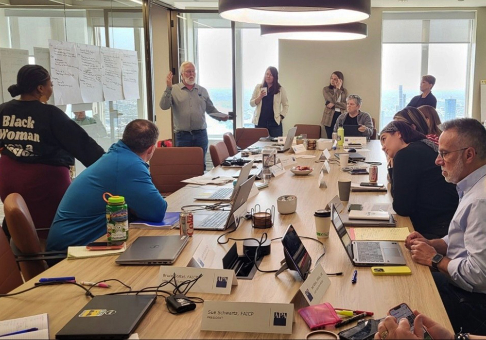 The APA Board of Directors retreat was held in the new office space in May 2025. Photo courtesy of Sara Copeland, FAICP, Board Director, Region IV.