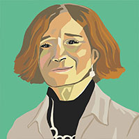 Helen Santiago-Fink headshot illustration