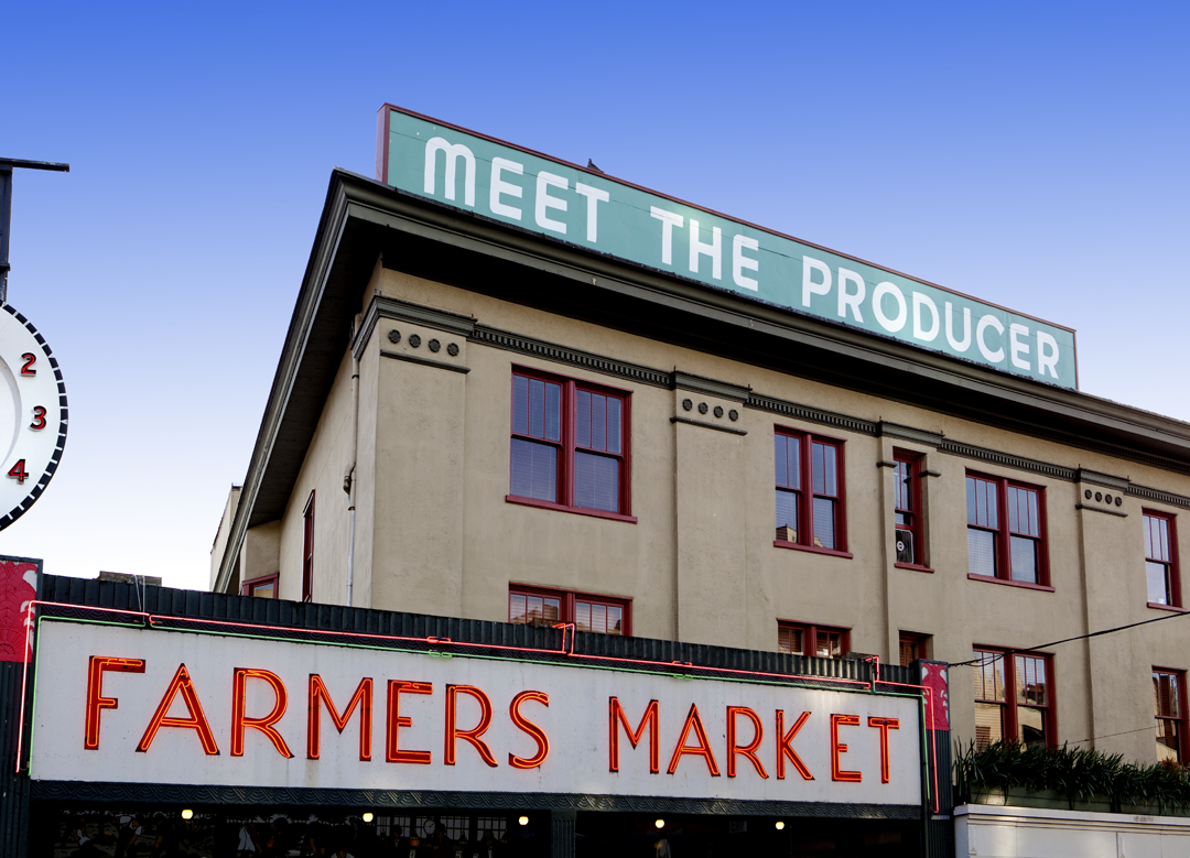 Pike Place Market signs. Courtesy of Pike Place Market PDA.