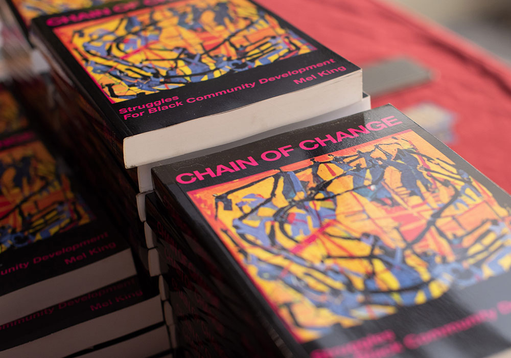 Chain of Change, Mel King's book offers a historic perspective and a strategic future for the Black community.