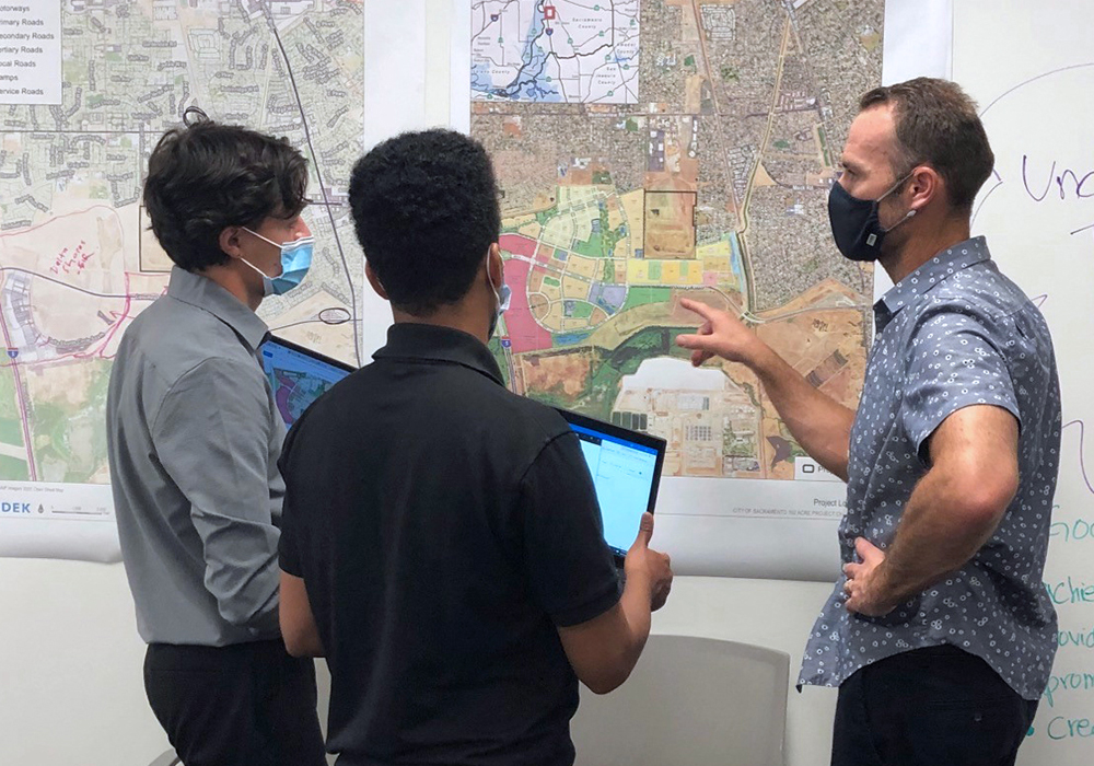 Interns receive training and guidance from participating firm representatives. Photo provided by Gary Jakobs.