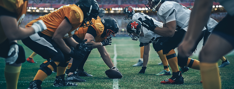 Football players on the field
