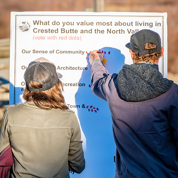 Planning October 2025 A Compass to Save the 'Last Great Ski Town' in Colorado To understand Crested Butte's core values, the town's engagement efforts reached 700 community members and collected 503 survey responses. Source: Crested Butte Community Compass, 2022.