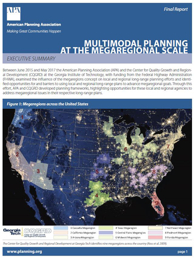 Multimodal Planning at the Megaregional Scale cover