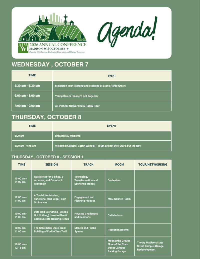APA-WI Conference Agenda Page 1 2026-10-02