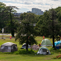 Homelessness Encampment, Image Credit: Alex Kent/The New York Times