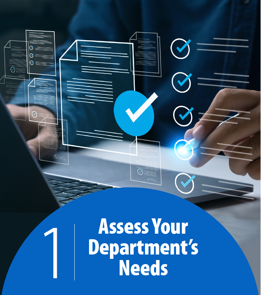 A worker performing digital standards compliance checks.