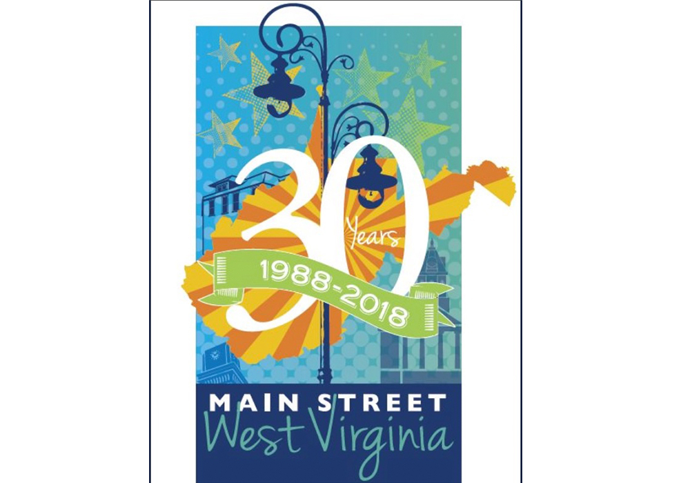 Commemorative poster of one of the early adopters of the Main Street Program in West Virginia.