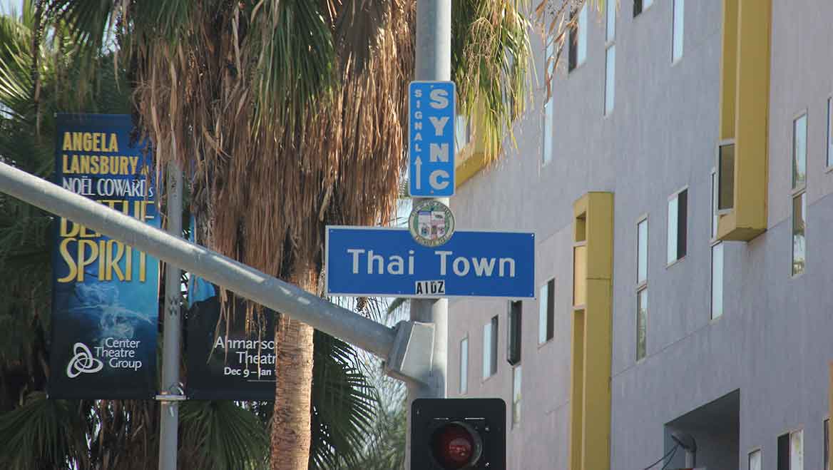 Martorell worked for seven years to designate a historically important Asian community in East Hollywood as Thai Town, a neighborhood filled with Thai restaurants, markets, and shops. Photo by Supannee Hickman/iStock Editorial/Getty Images Plus.