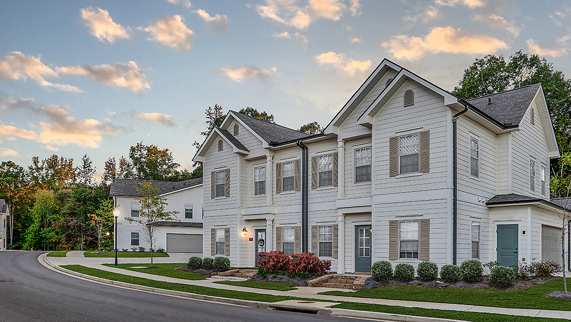 Zoning reform in the college town of Oxford, Mississippi, has focused in part on providing housing affordable to more income levels. A new bedroom-per-acre measure helped encourage more density, paving the way for workforce housing like The Belle River, a new Section 42 development. Photo courtesy of Belle Rivers.