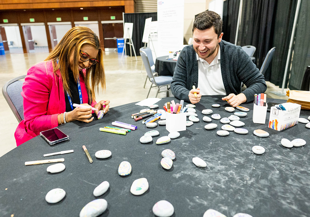 "Be the 'I' in Kind Service Project enabled attendees to paint a kindness rock to bring back to their community to help spread kindness.